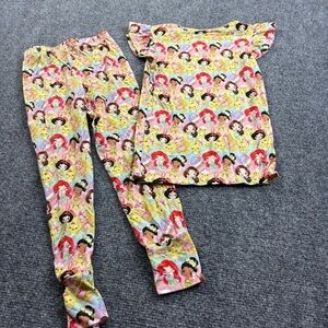 LITTLE SNUGGLES Girls Royals Lounge Set w/Joggers Pajamas Disney Princesses 3T